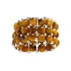 Sterling Silver Tiger's-eye Stretch Ring, Women's, Brown