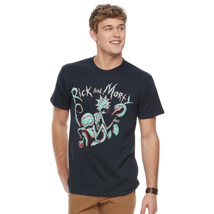 Men's Rick & Morty Octopus Tee, Size: Medium, Blue (navy)