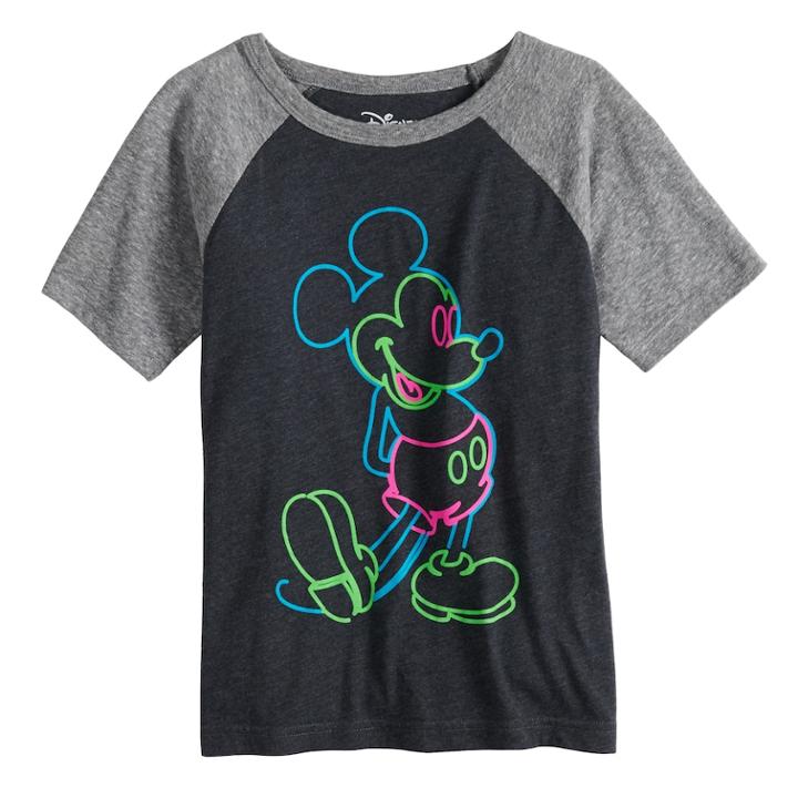 Disney's Mickey Mouse Boys 4-10 Raglan Graphic Tee By Jumping Beans&reg;, Size: 4, Dark Grey