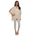 Apt. 9&reg; Cold-shoulder Knit Kimono, Women's, Dark Beige
