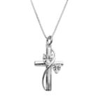Timeless Sterling Silver Cubic Zirconia Cross Faith Pendant, Women's, Grey
