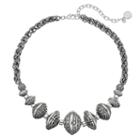 Dana Buchman Textured Beaded Necklace, Women's, Silver