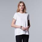 Women's Simply Vera Vera Wang Pleated Lace Back Tee, Size: Xs, White