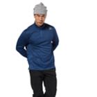 Men's Reebok Double-knit Quarter-zip Top, Size: Small, Dark Blue