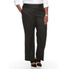Plus Size Women's Plus Apt. 9&reg; Lurex Pinstripe Dress Pants, Size: 22 W, Black