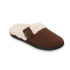 Women's Dearfoams Microsuede Clogs, Size: Small, Dark Brown