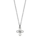 Primrose Sterling Silver Looped Cross Pendant Necklace, Women's, Size: 18
