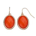 Oval Drop Earrings, Women's, Med Orange