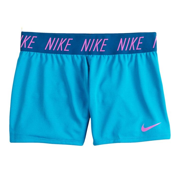 Girls 7-16 Nike Exposed Waistband Shorts, Size: Medium, Brt Blue