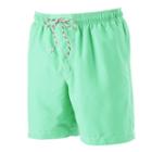 Men's Croft & Barrow&reg; Solid Microfiber Swim Trunks, Size: Medium, Turquoise/blue (turq/aqua)