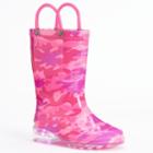 Western Chief Neo Camo Girls' Light-up Waterproof Rain Boots, Girl's, Size: 11, Light Pink