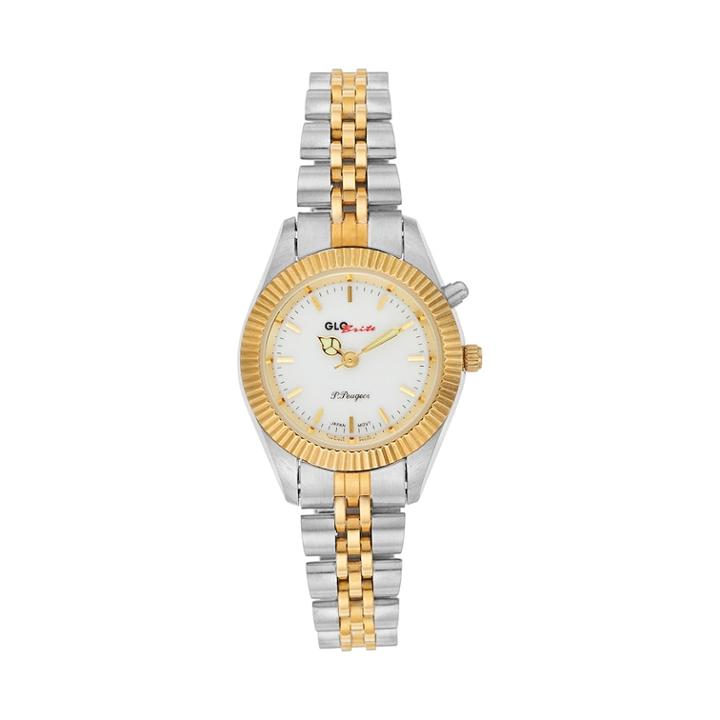 Peugeot Women's Glo-brite Two Tone Watch - 545-1, Size: Small, Grey