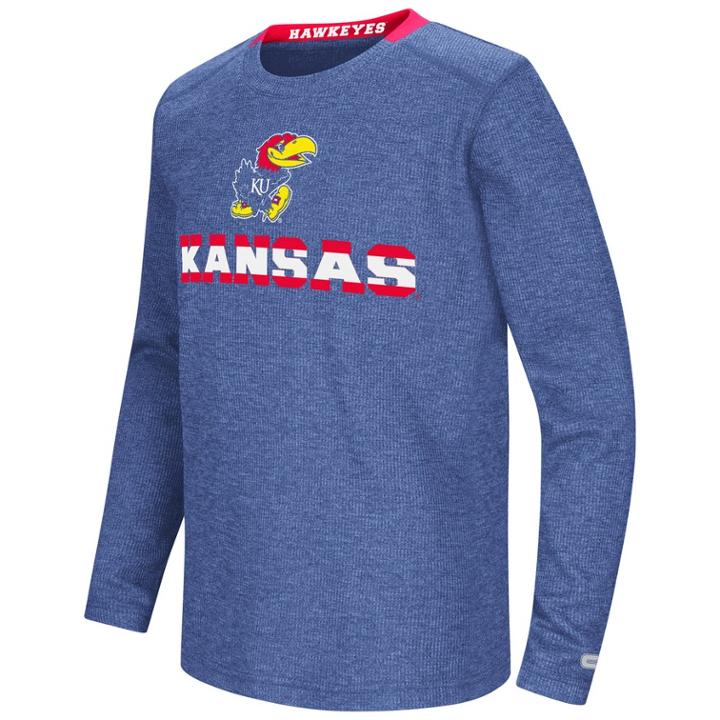 Boys 8-20 Kansas Jayhawks Wordmark Tee, Size: Xl(20), Dark Blue