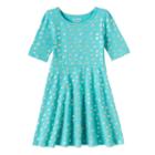 Girls 4-10 Jumping Beans&reg; Print Skater Dress, Girl's, Size: 7, Turquoise/blue (turq/aqua)