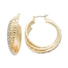 Napier Crisscross Nickel Free Triple Hoop Earrings, Women's, Gold
