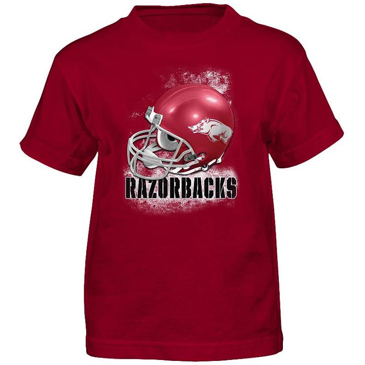 Boys 4-7 Arkansas Razorbacks Helmet Tee, Size: M(5/6), Red