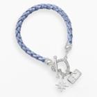 Logoart Seattle Mariners Devotion Silver Tone Crystal Charm Bracelet, Women's, Size: 8, Blue