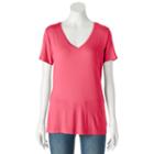 Women's Apt. 9&reg; Essential V-neck Tee, Size: Xxl, Med Pink
