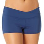 Women's Cole Of California Twist Boyshort Bottoms, Size: Medium, Blue (navy)