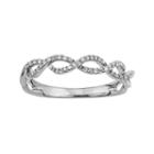 1/8 Carat T.w. Diamond 10k Gold Infinity Ring, Women's, White