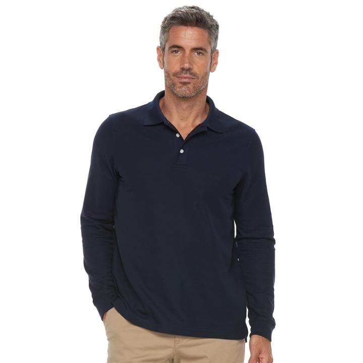 Men's Croft & Barrow&reg; Classic-fit Stretch Pique Polo, Size: Xxl, Dark Blue