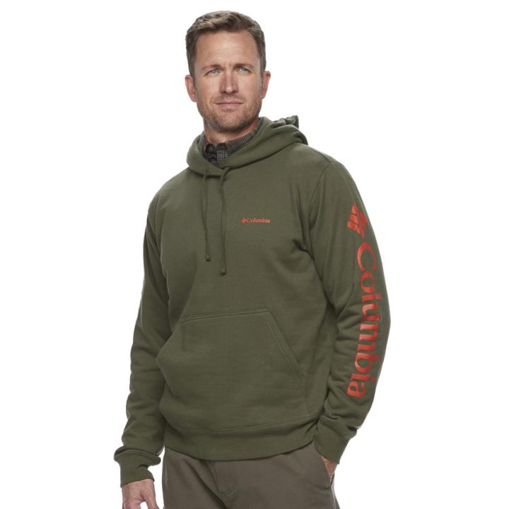 Men's Columbia Viewmont Logo Hoodie, Size: Xl, Green Oth