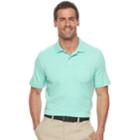 Men's Croft & Barrow&reg; Tailored-fit Easy-care Interlock Polo, Size: Large, Turquoise/blue (turq/aqua)