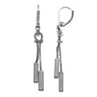 Simply Vera Vera Wang Bar Box Chain Drop Earrings, Women's, Med Grey