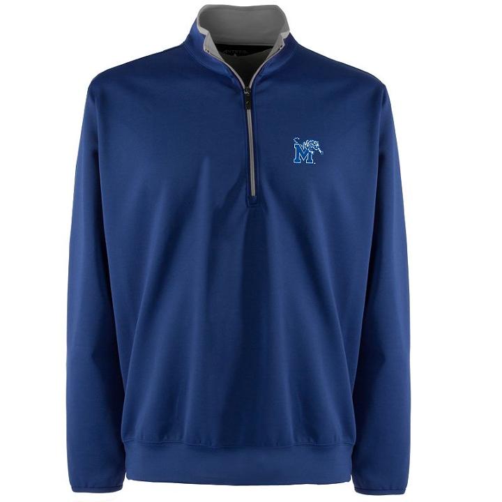 Men's Memphis Tigers 1/4-zip Leader Pullover, Size: Xl, Blue