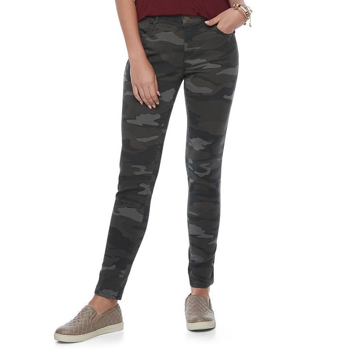 Juniors' Rewind 5-pocket Skinny Pants, Teens, Size: 3, Grey