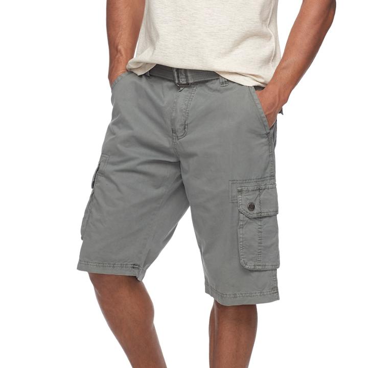 Men's Rawx Regular-fit Belted Cargo Shorts, Size: 32, Med Purple