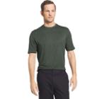Big & Tall Van Heusen Classic-fit Slubbed Mock-layer Crewneck Tee, Men's, Size: 3xl Tall, Dark Green