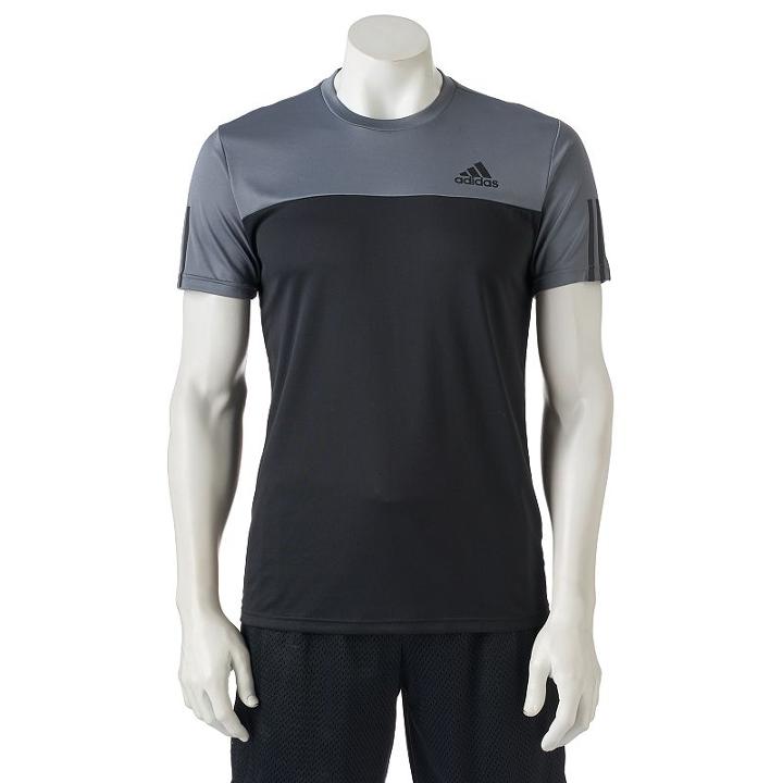 Men's Adidas Essential Tech Tee, Size: Large, Med Grey
