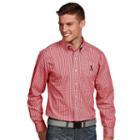 Men's Antigua Los Angeles Angels Of Anaheim Associate Plaid Button-down Shirt, Size: Medium, Red