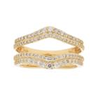 14k Gold 5/8 Carat T.w. Diamond V Enhancer Wedding Ring, Women's, Size: 7, White
