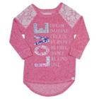 Girls 7-16 & Plus Size Harper & Elliott Lace Raglan Graphic Tee, Girl's, Size: Xs, Brt Purple