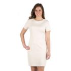 Women's Harve Benard Scuba Shift Dress, Size: Large, Beige Oth