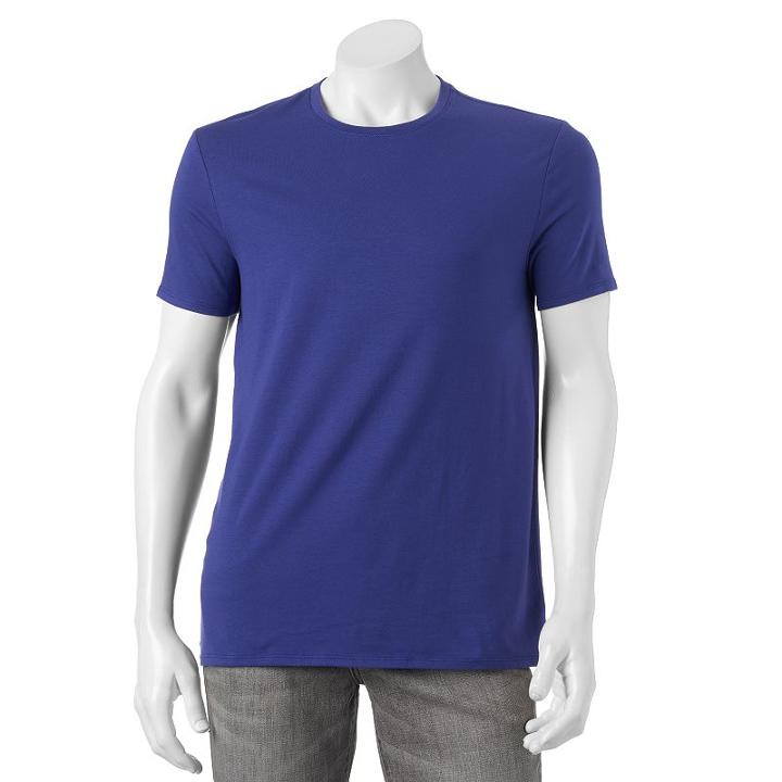 Men's Apt. 9 Solid Tee, Size: Medium, Dark Blue