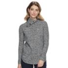 Women's Croft & Barrow&reg; Cable-knit Splitneck Sweater, Size: Small, Black