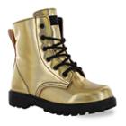 Gotta Flurt Luna Girls' Combat Boots, Kids Unisex, Size: 12, Gold