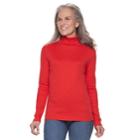 Women's Croft & Barrow&reg; Essential Turtleneck Top, Size: Small, Med Red