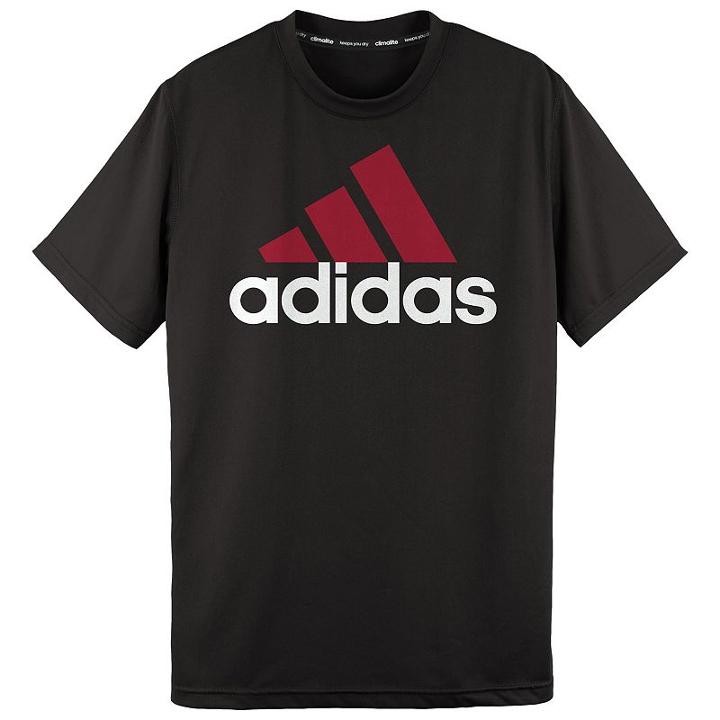 Boys 8-20 Adidas Climalite Logo Tee, Boy's, Size: Small, Black