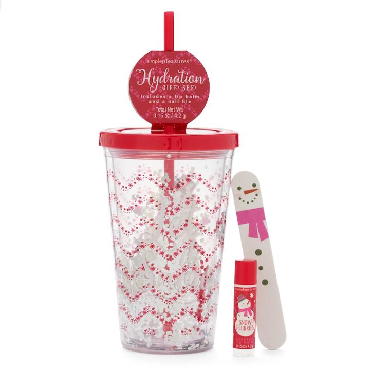 Simple Pleasures Snowman Lip Balm, Nail File & Cup Gift Set, Assorted