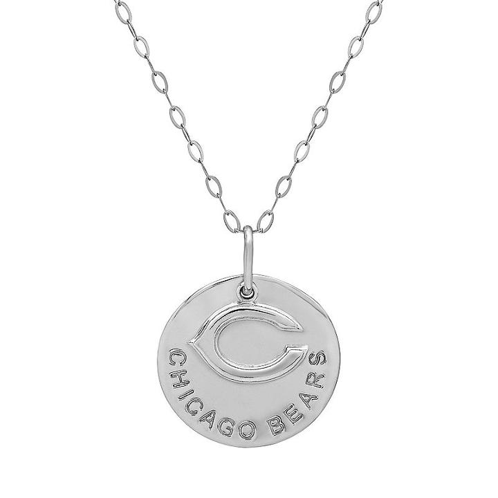Chicago Bears Sterling Silver Team Logo Pendant Necklace, Women's, Size: 17
