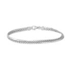 Men's Herringbone Chain Bracelet, Size: 8.5, Grey
