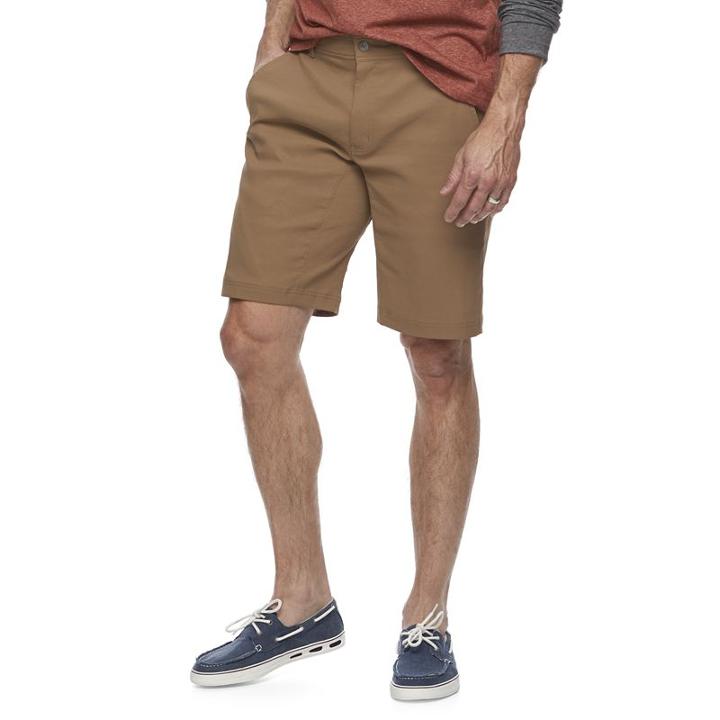 Men's Columbia Omni-shade Performance Utility Shorts, Size: 32, Dark Beige