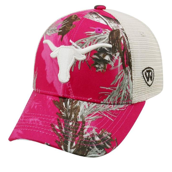 Adult Top Of The World Texas Longhorns Doe Camo Adjustable Cap, Med Pink