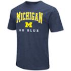 Men's Campus Heritage Michigan Wolverines Team Color Tee, Size: Medium, Blue (navy)
