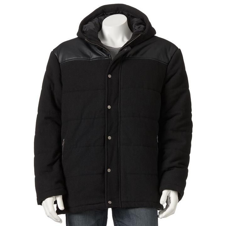 Big & Tall Excelled Channel Quilted Jacket, Men's, Size: 3x Big, Black