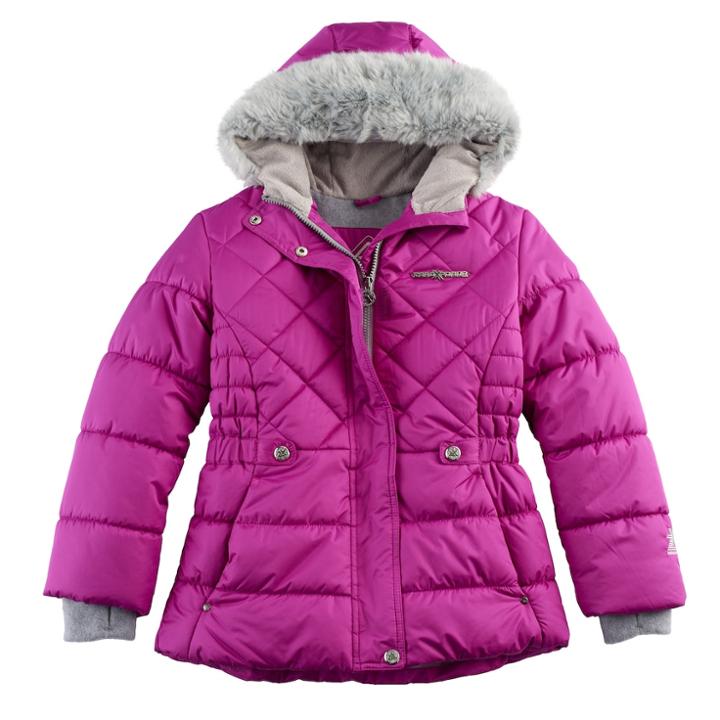 Girls 7-16 Zeroxposur Faux-fur Trim Heavyweight Puffer Jacket, Size: 16, Crystal